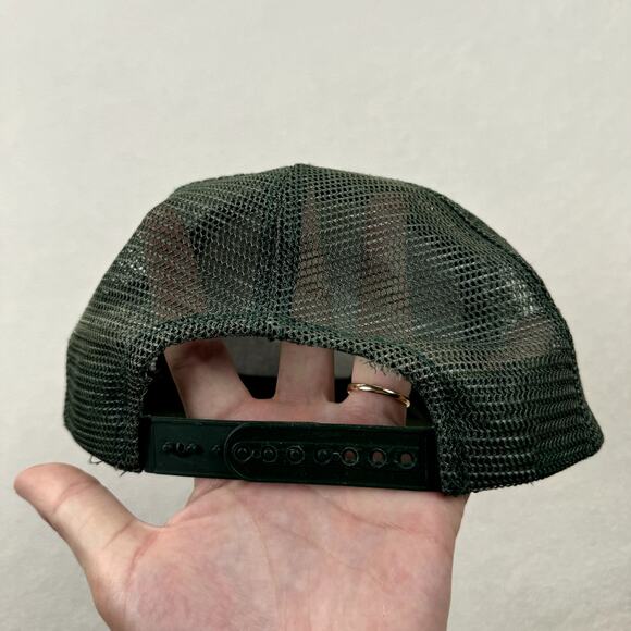 Vintage Oakland Athletics A's Hat One Size Adjustable Green Yellow Mesh Baseball - Picture 7 of 9